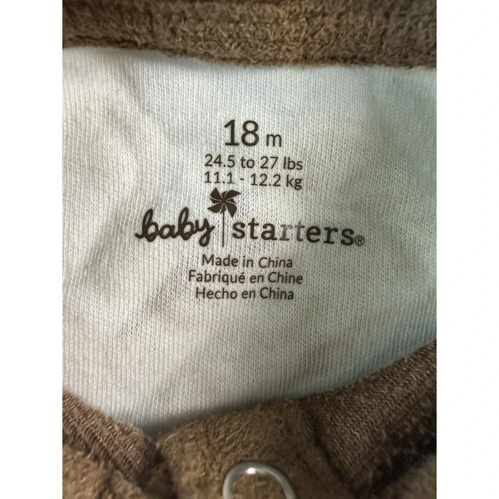 Baby Starters Boys 18M Cowboy Western Romper Boots Cactus Horseshoe
